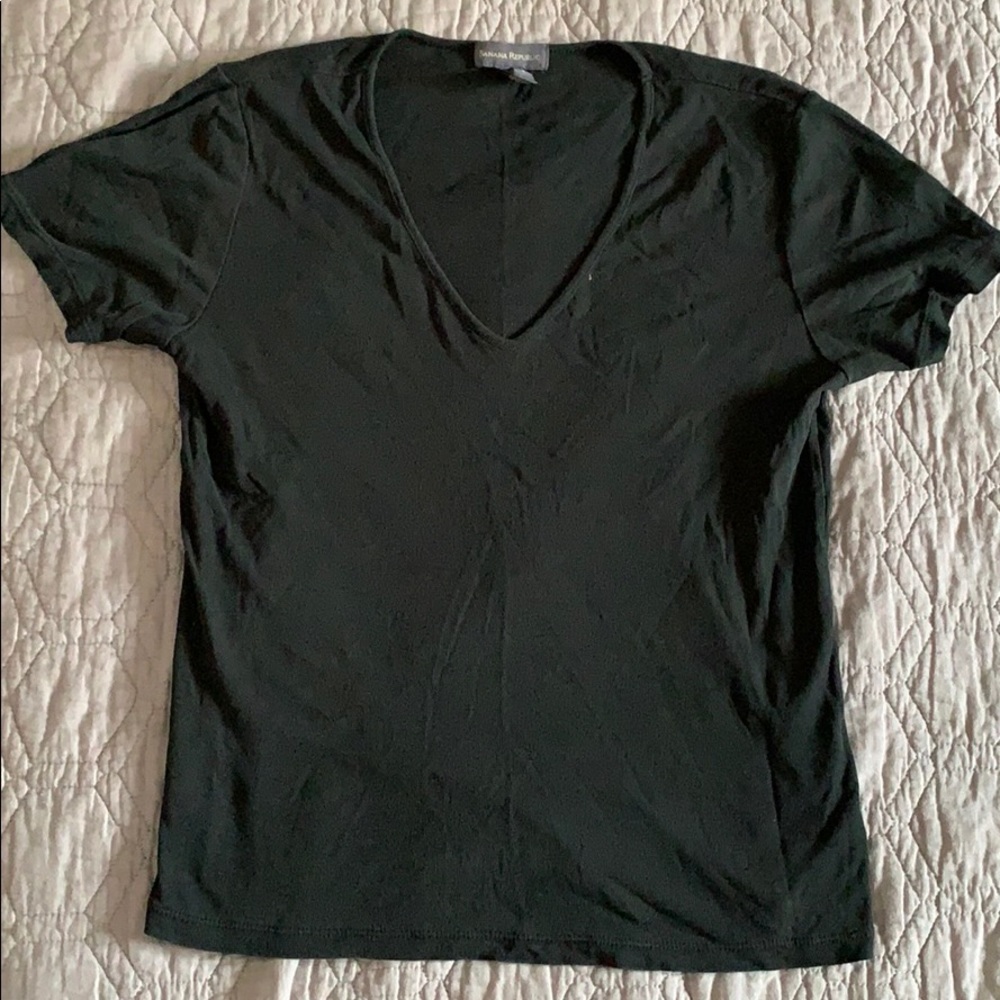 Lightweight black v-neck shirt